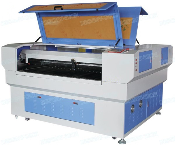Wood board laser cutting DT-1318 150W double doors CO2 laser cutting machine